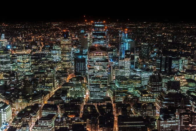 London at night