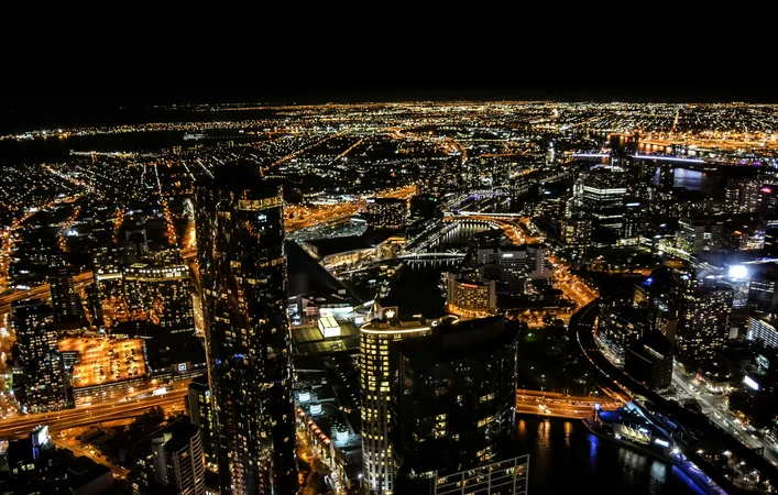 Melbourne at night