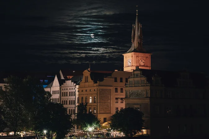 Prague at night